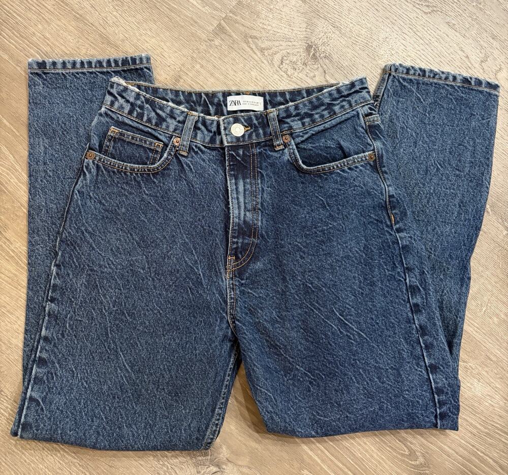 Zara Straight Leg Mom Jeans 6